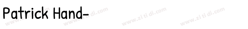 Patrick Hand字体转换